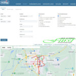HILLTIP HTrack mit Kartenansicht und Auswahl des Tages und damit Ansicht der Gesamttour