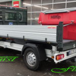 Peugeot Boxer als Räumfahrzeug mit Schneeschild von THE BOSS und Aufbaustreuer von Hilltip
