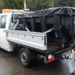 SaltDogg SHPE1500 Aufbaustreuer auf VW Transporter Pritsche