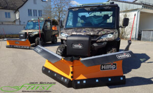 HILLTIP SnowStriker S-UTV gerades Schneeschild und V-UTV V-Pflug an CF Moto UForce1000 Winterdienst-UTV_Frontansicht